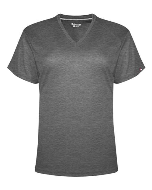 Women's FitFlex Performance V-Neck T-Shirt - Charcoal Front