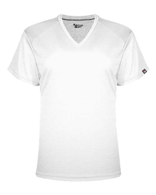 Women's FitFlex Performance V-Neck T-Shirt - White Front