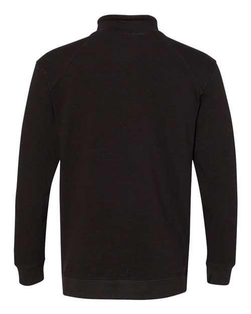 Men's FitFlex French Terry Quarter-Zip Pullover - Black Back