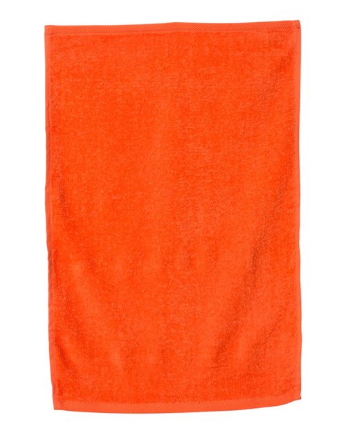 Deluxe Hemmed Hand Towel - Orange Front