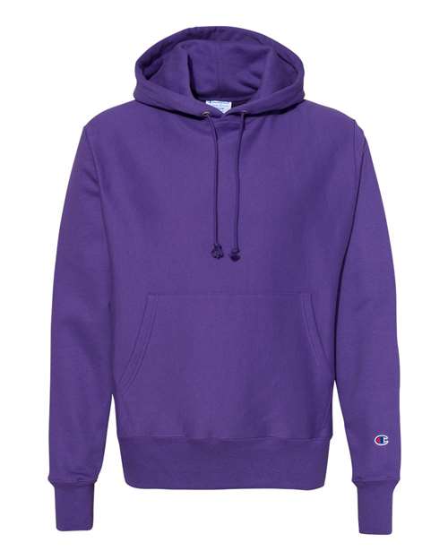 Unisex Reverse Weave® Hooded Sweatshirt - Purple Front