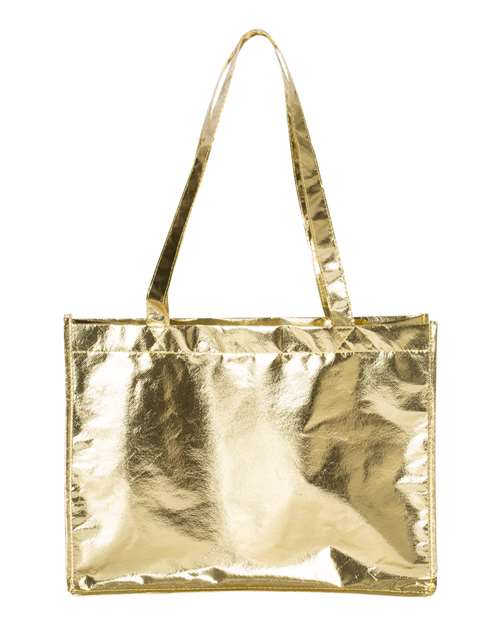 Metallic Large Tote - Metallic Gold Front