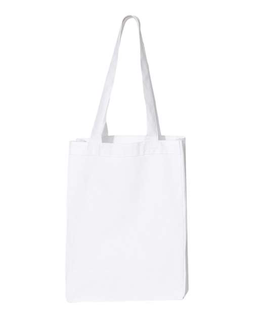 12L Gussetted Shopping Bag - White Back