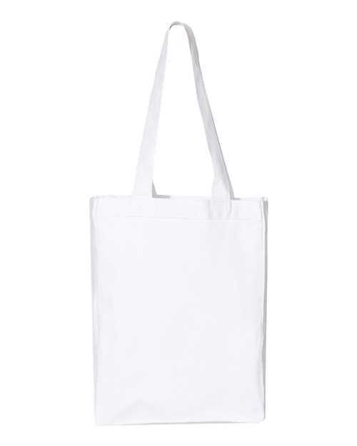 12L Gussetted Shopping Bag - White Front