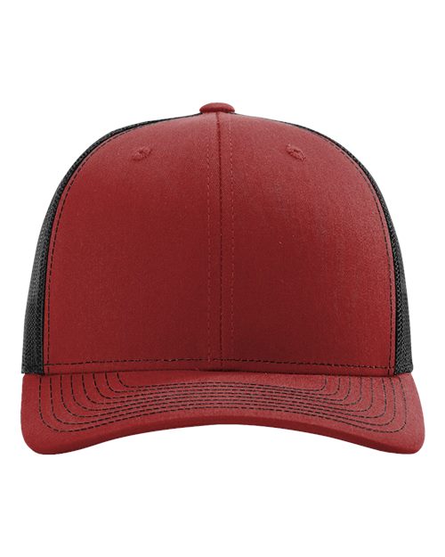 Snapback Trucker Cap - Cardinal/ Black Front