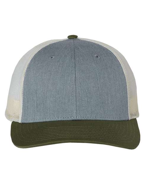 Low Pro Trucker Cap - Heather Grey/ Birch/ Army Front