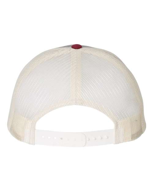 Low Pro Trucker Cap - Heather Grey/ Birch/ Cardinal Back