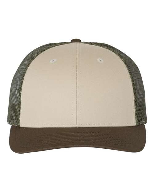 Low Pro Trucker Cap - Tan/ Loden/ Brown Front