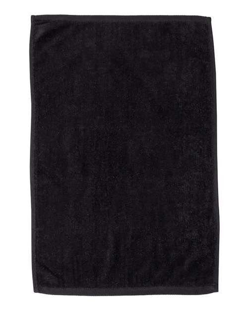 Hemmed Hand Towel - Black Front
