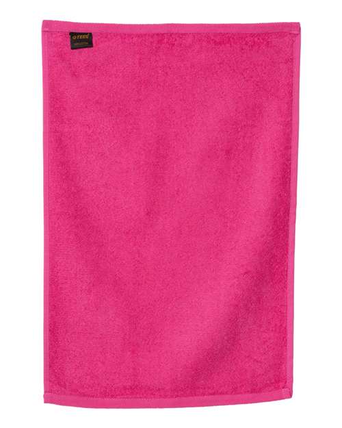 Hemmed Hand Towel - Hot Pink Back