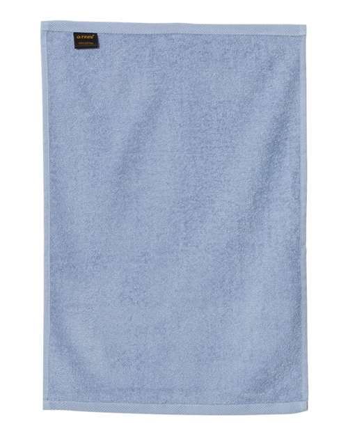 Hemmed Hand Towel - Light Blue Back