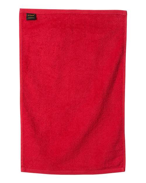 Hemmed Hand Towel - Red Back