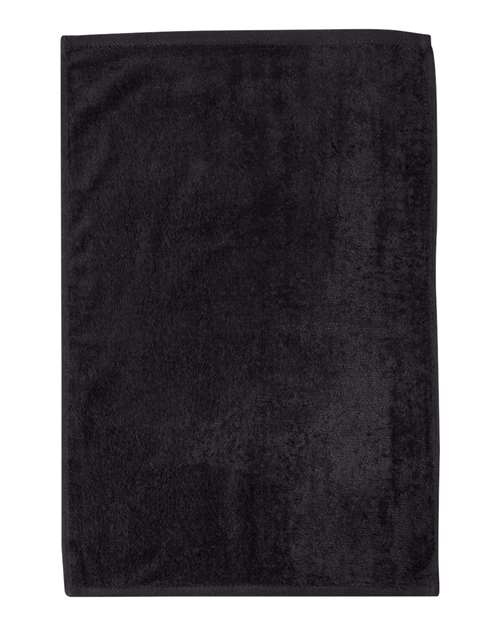 Deluxe Hemmed Hand Towel - Black Front