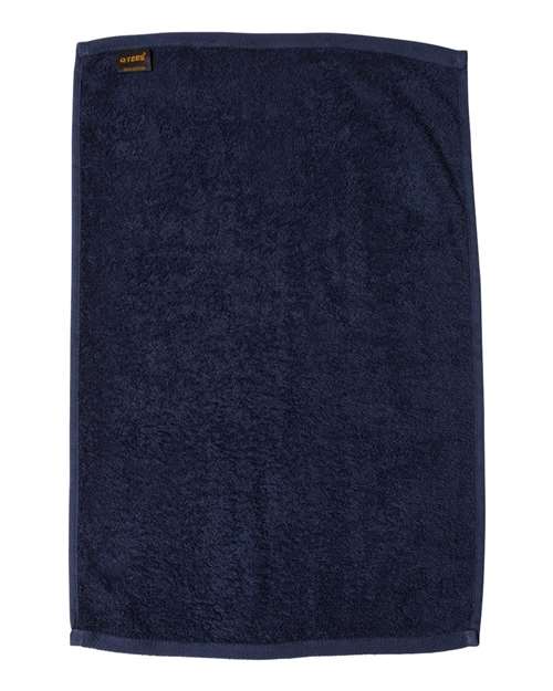 Deluxe Hemmed Hand Towel - Navy Back
