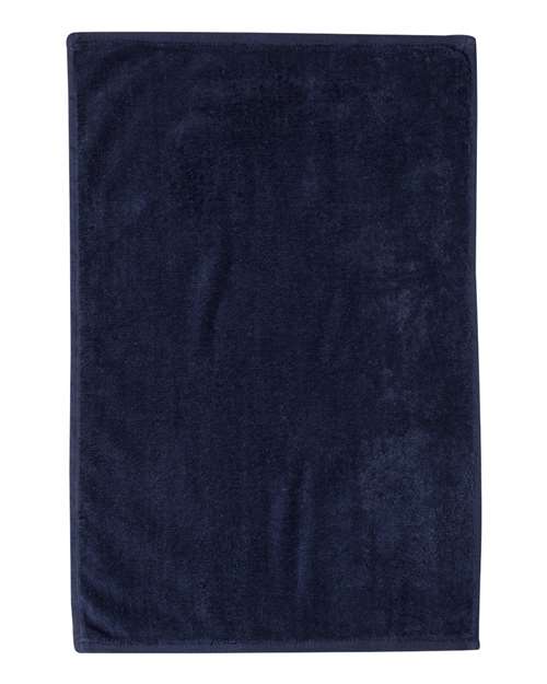 Deluxe Hemmed Hand Towel - Navy Front