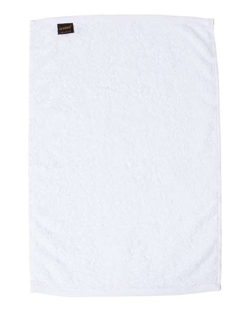 Deluxe Hemmed Hand Towel - White Back