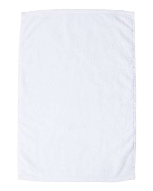 Deluxe Hemmed Hand Towel - White Front