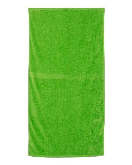 Velour Beach Towel - Lime Front