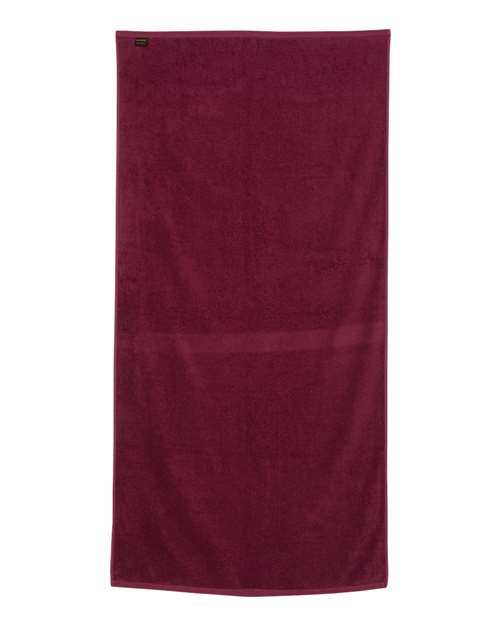 Velour Beach Towel - Maroon Back