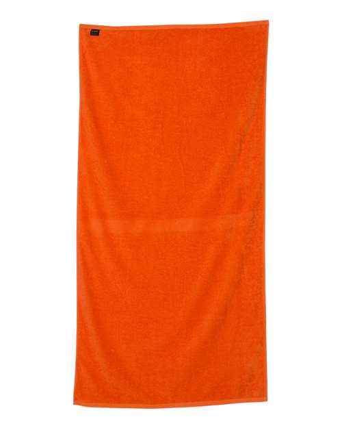 Velour Beach Towel - Orange Back