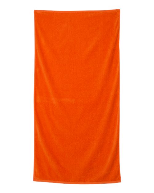Velour Beach Towel - Orange Front
