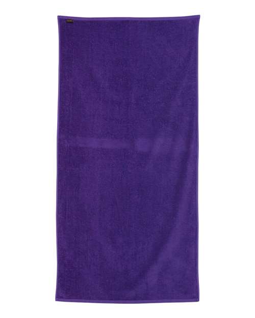 Velour Beach Towel - Purple Back