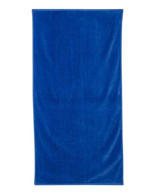 Velour Beach Towel - Royal Front