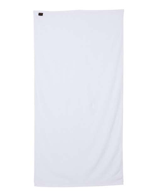 Velour Beach Towel - White Back