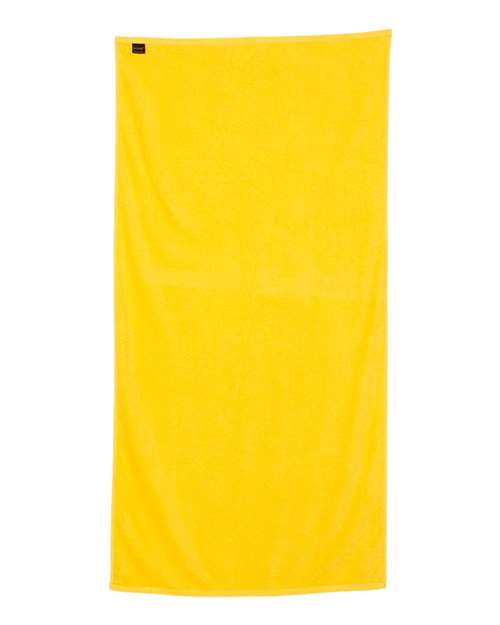 Velour Beach Towel - Yellow Back