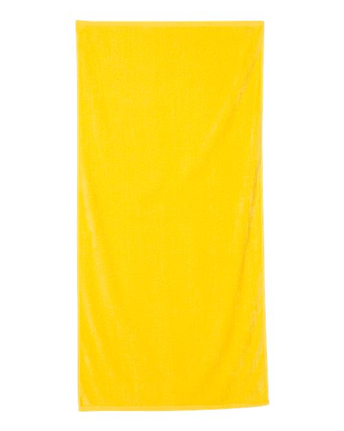 Velour Beach Towel - Yellow Front
