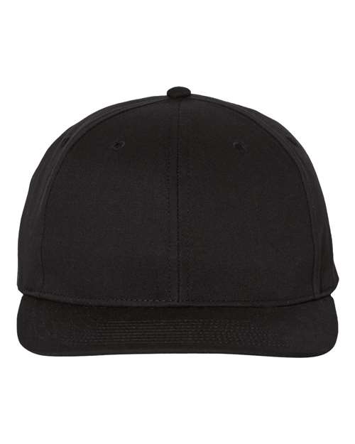 Pro Twill Snapback Cap - Black Front