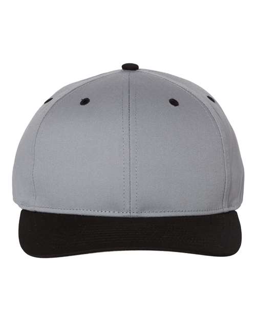 Pro Twill Snapback Cap - Grey/ Black Front