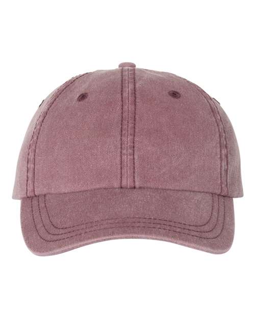 Pigment-Dyed Cap - Maroon Front