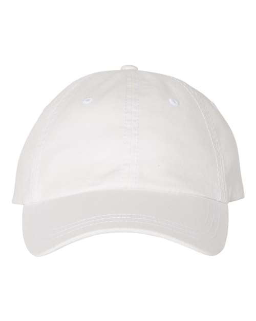Valucap Pigment-Dyed Cap - White Front