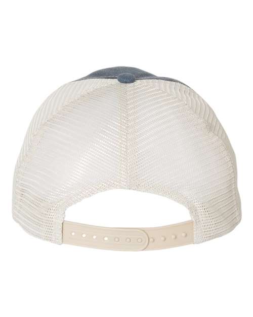 Pigment-Dyed Trucker Cap - Navy/ Texas/ Stone Back