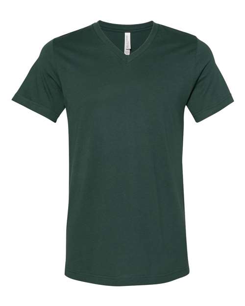 Unisex Jersey V-Neck Tee - Forest Front