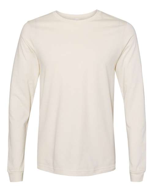 Unisex Jersey Long Sleeve Tee - Natural Front