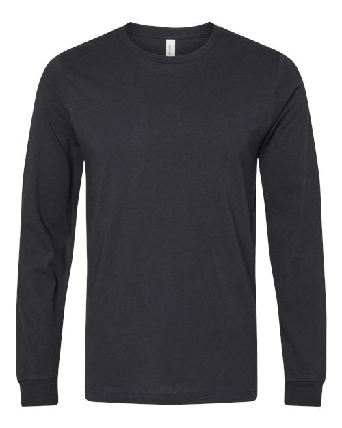 BELLA + CANVAS Unisex Jersey Long Sleeve Tee - Vintage Black Front