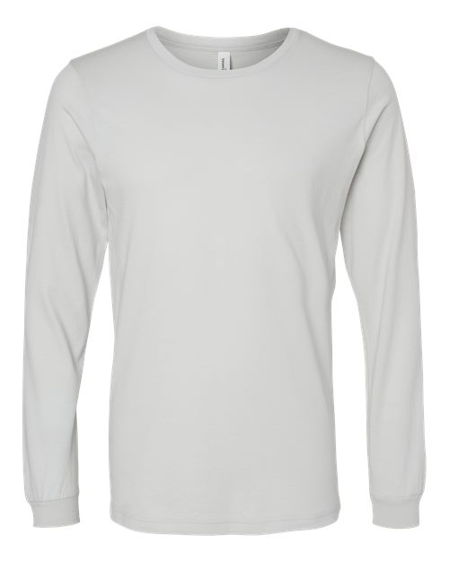 Unisex Jersey Long Sleeve Tee - Silver Front