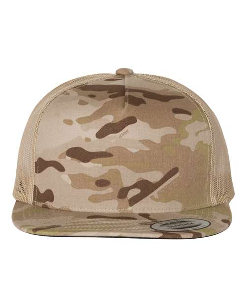 Classic Five-Panel Trucker Cap - Multicam Arid/ Tan Front