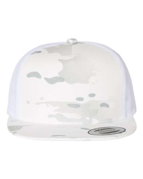 Classic Five-Panel Trucker Cap - Multicam Alpine/ White Front