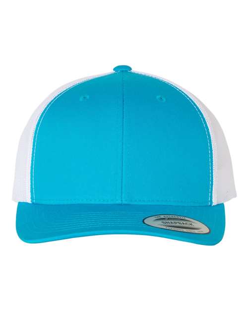 Retro Trucker Cap - Turquoise/ White Front