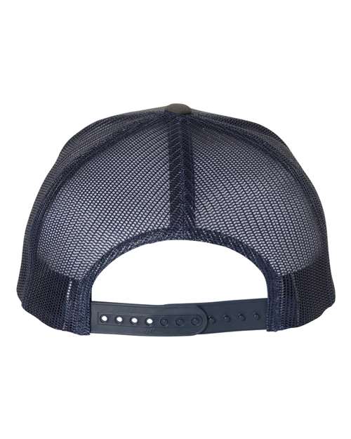Retro Trucker Cap - Charcoal/ Navy Back