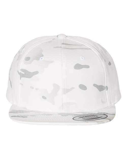 YP Classics Premium Flat Bill Snapback Cap - Multicam Alpine Front
