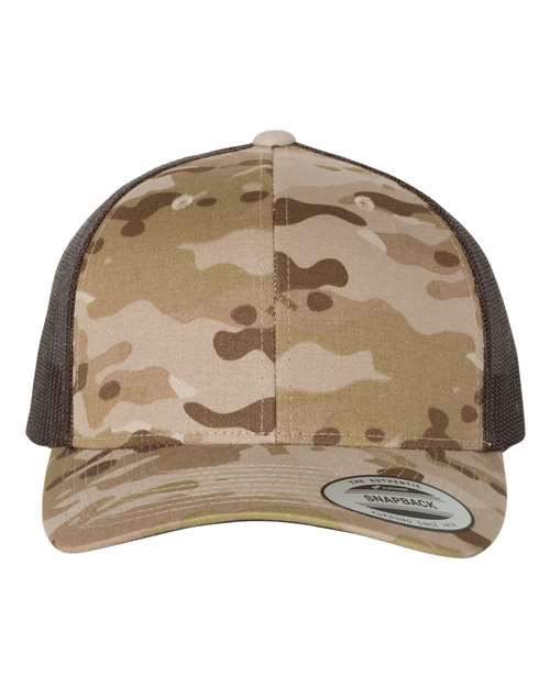 Retro Trucker Cap - Multicam Arid/ Brown Front