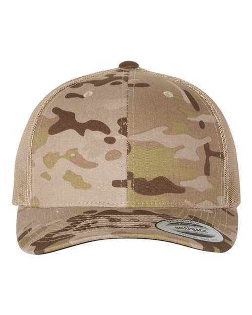 Retro Trucker Cap - Multicam Arid/ Tan Front