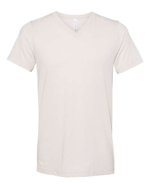 Unisex Triblend V-Neck Tee - Cement Triblend Front