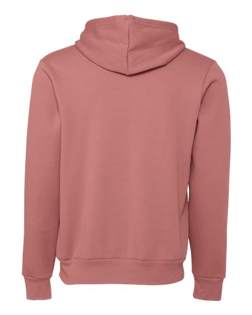 Unisex Sponge Fleece Hoodie Sweatshirt - Mauve Back