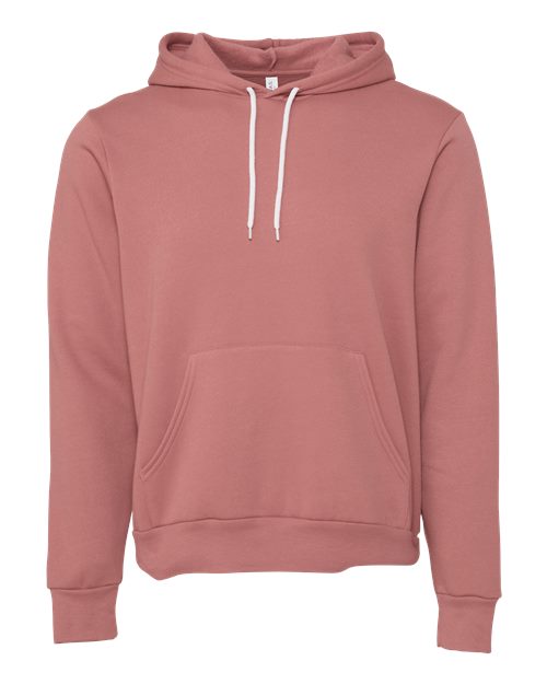 Unisex Sponge Fleece Hoodie Sweatshirt - Mauve Front