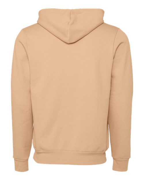 Unisex Sponge Fleece Hoodie Sweatshirt - Heather Sand Dune Back